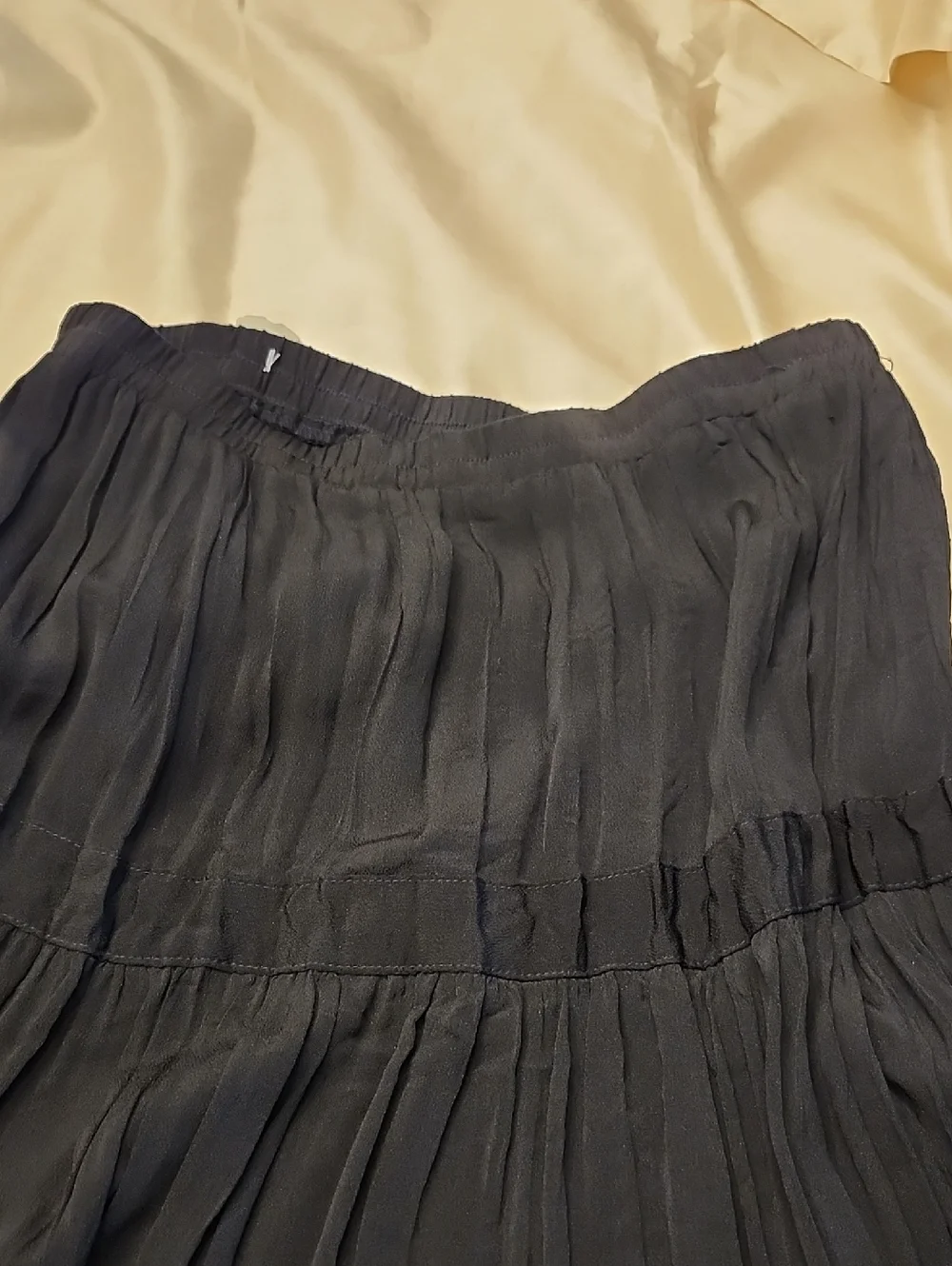 Carole Little Ex Cond Pro Clean Stretch-Waist Tiered Boho Maxi Skirt, M, $45